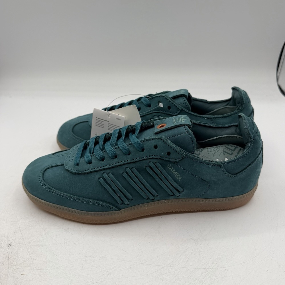Adidas Samba Shoes Womens Size 10 Green Vapour Leather Casual Sneakers BY2832 - Picture 6 of 15